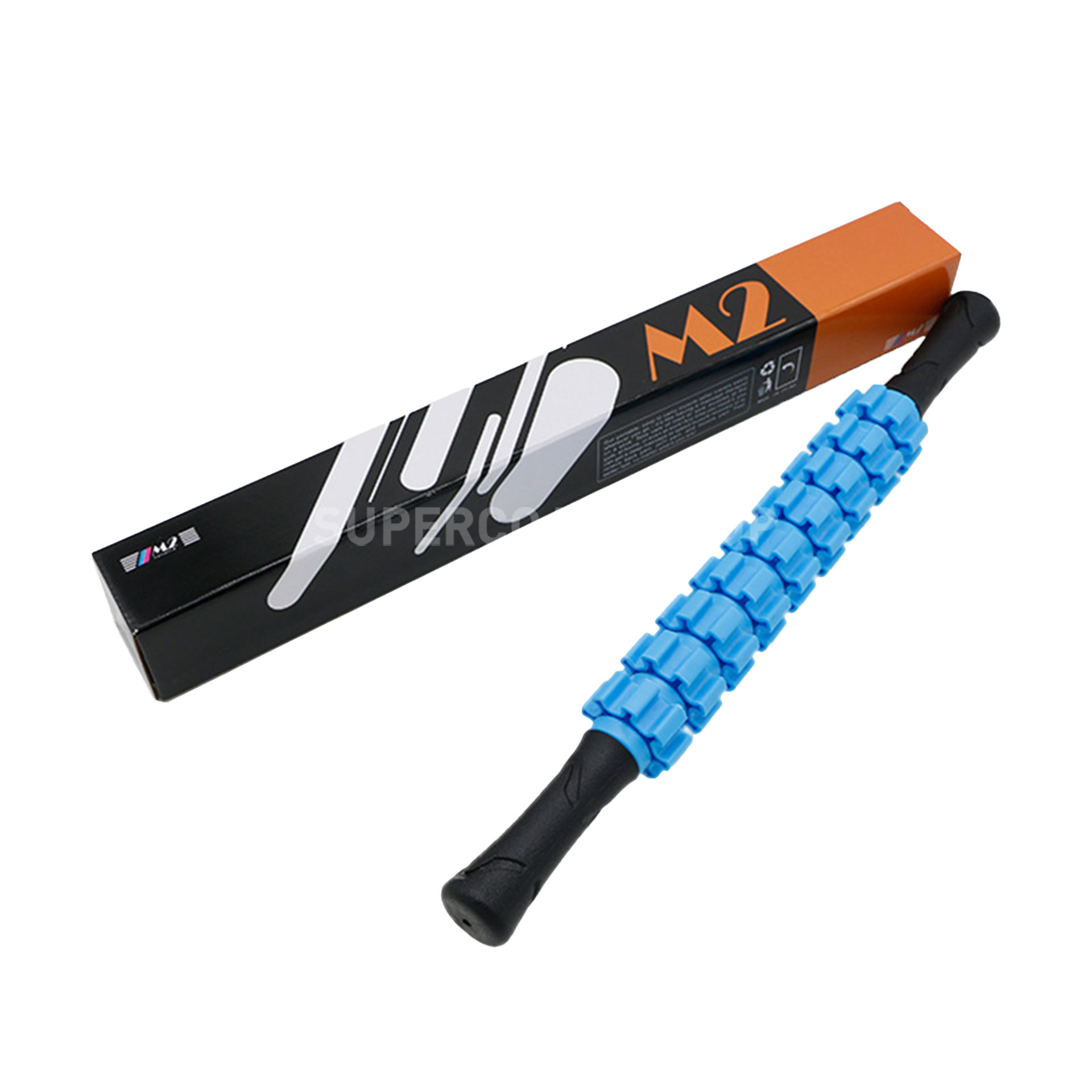 ไม้นวดกล้ามเนื้อ-Roller-massage-stick-M2-สีฟ้า
